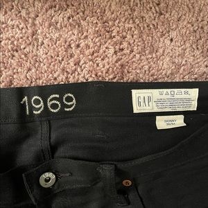 GAP Japanese selvedge Black jeans Sz 38 skinny
